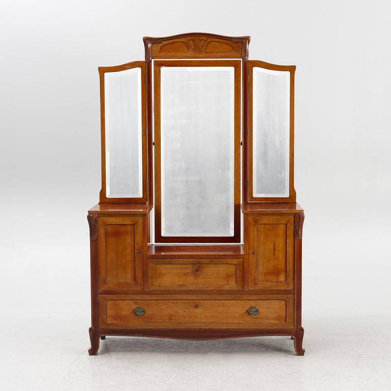 Mirror table/cabinet, Art Nouveau, first half of the 20th century.