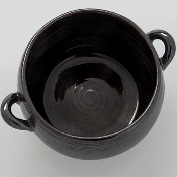 Marita Lybeck, A redclay bowl and plate, signed ML.