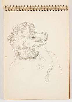 Lotte Laserstein, 1 skissblock med ca 14 teckningar varav 1 signerad.