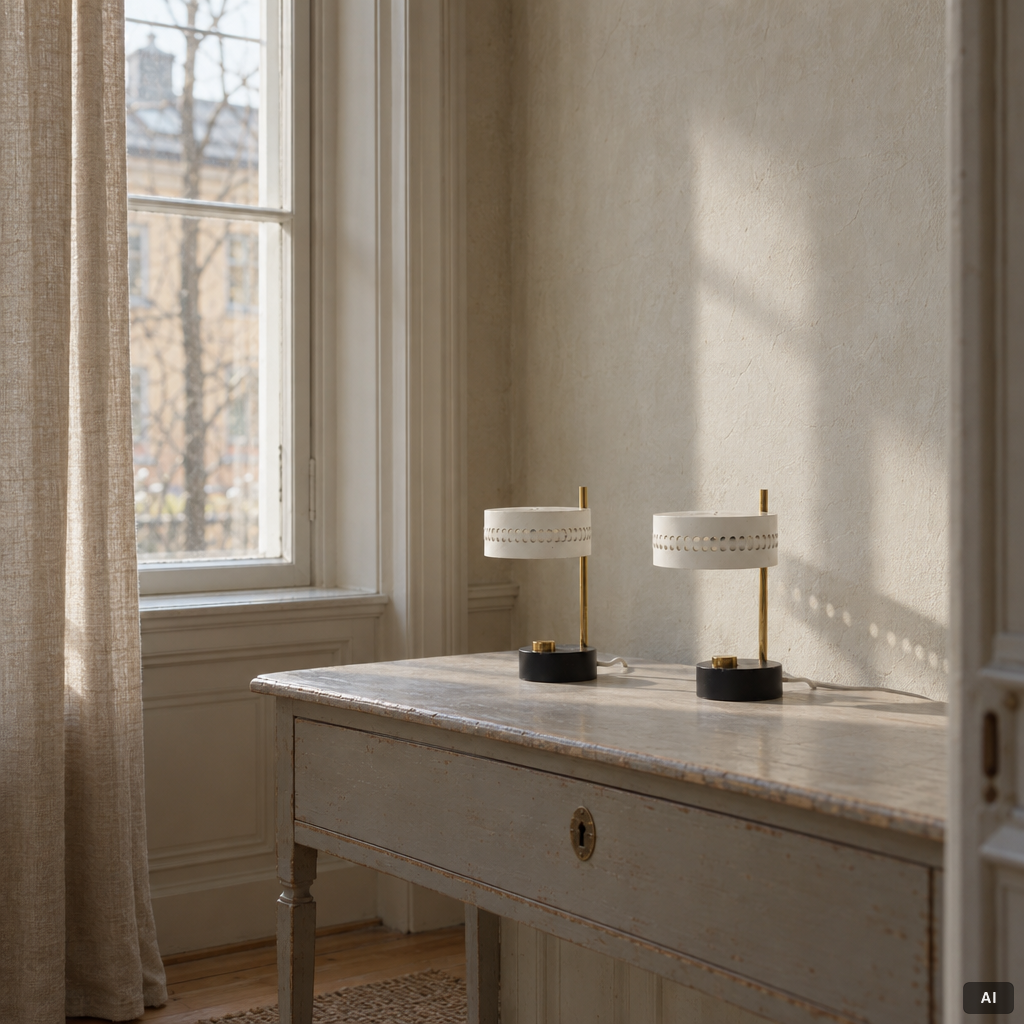 A påair of table lamps, probably France, 1950s.