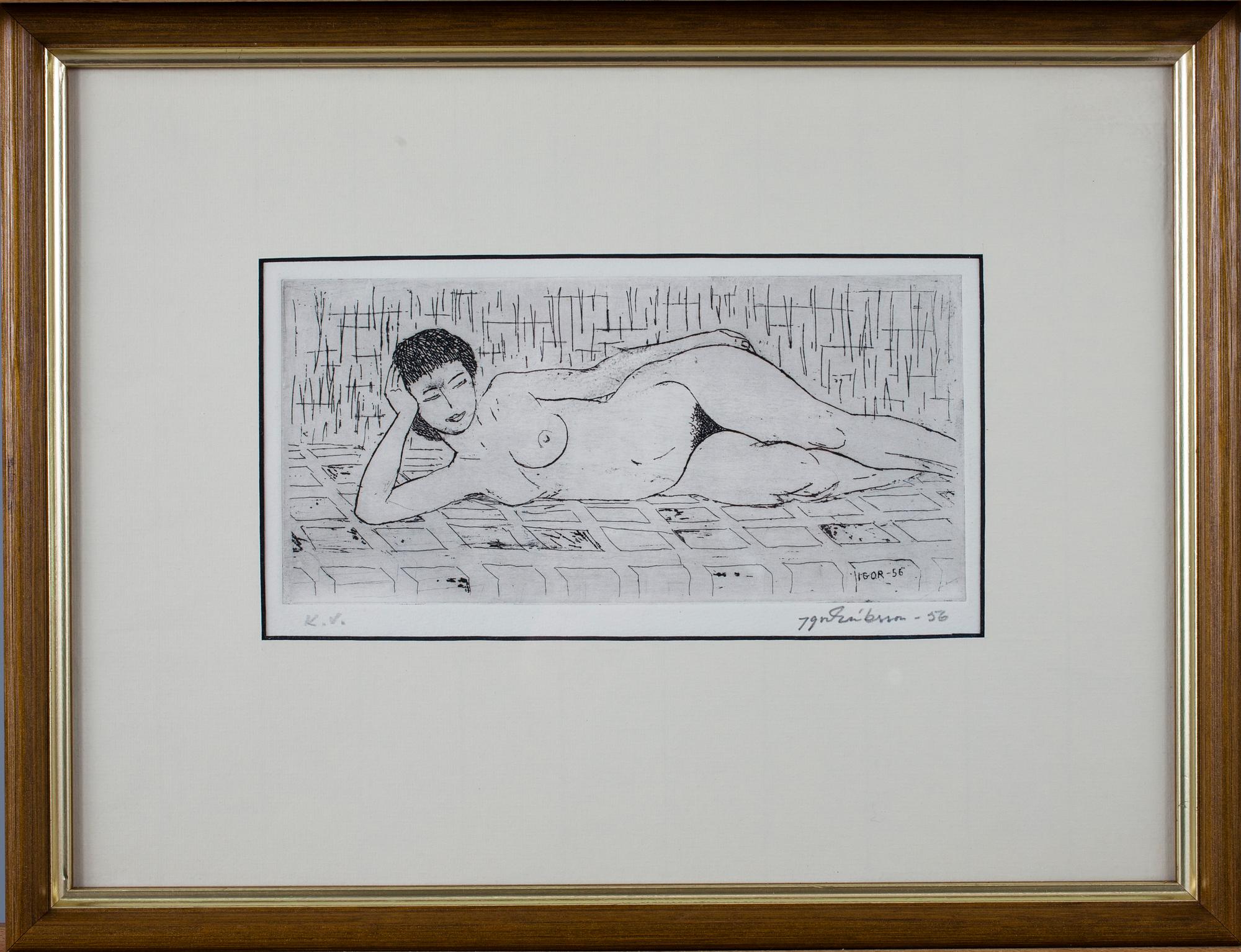 IGOR ERIKSSON, etsning, signerad och daterad 1956.