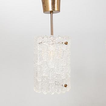 Carl Fagerlund, ceiling lamps a pair Orrefors later part of the 20th century.