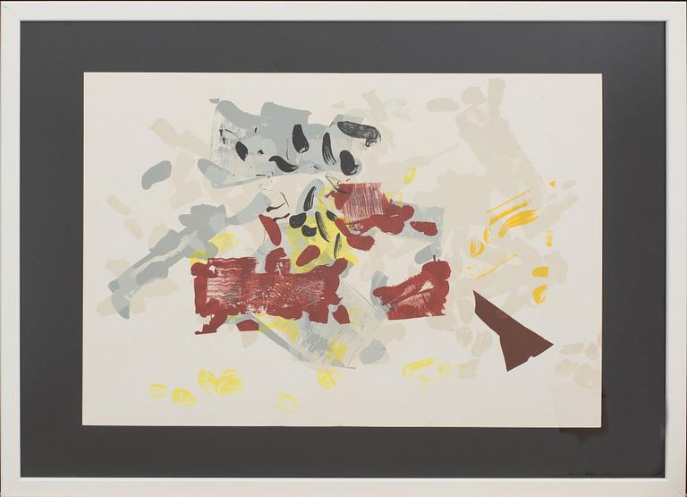 JEAN-PAUL RIOPELLE, colour lithographe, from Derrière le Miroir nr 171, 1968.