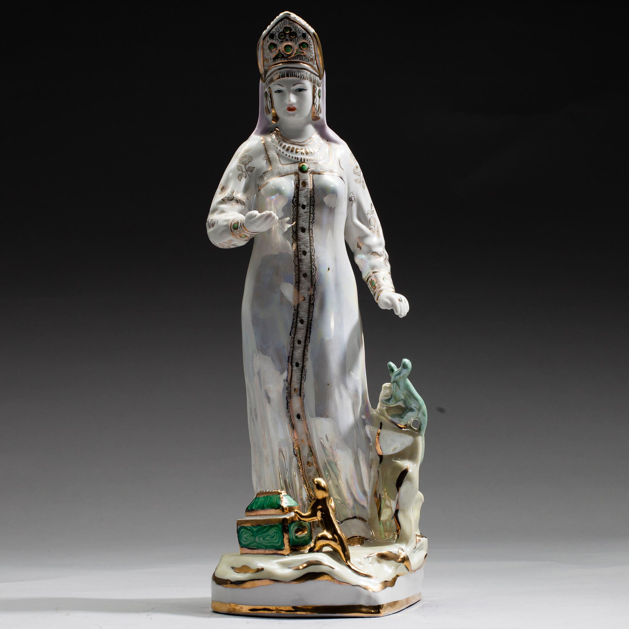 FIGURIN, porslin, Dulevo, Sovjetunionen 1960-tal.