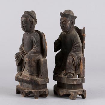 TWO CHINESE SCULPTURES.