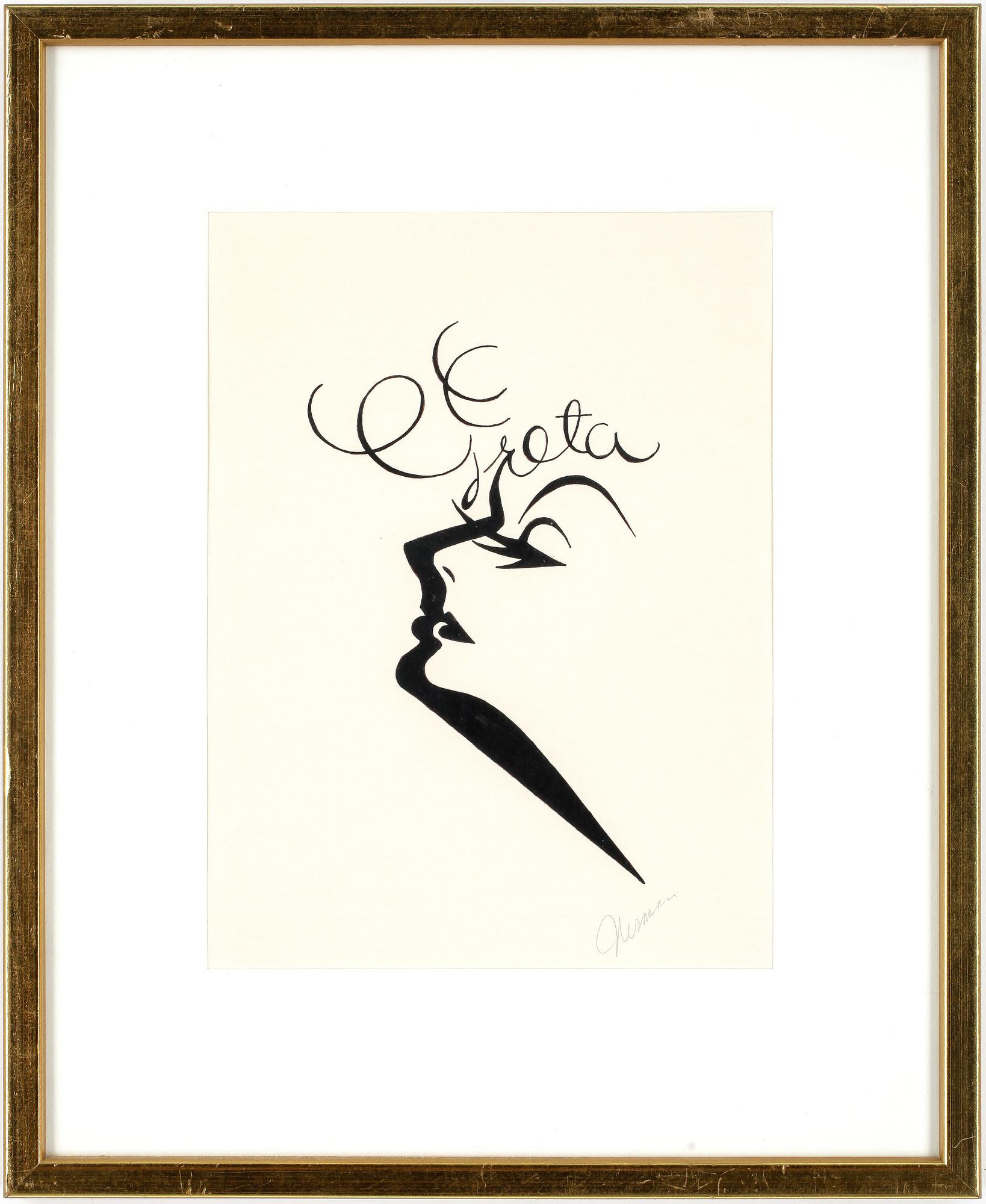 EINAR NERMAN, tryck, signerad.