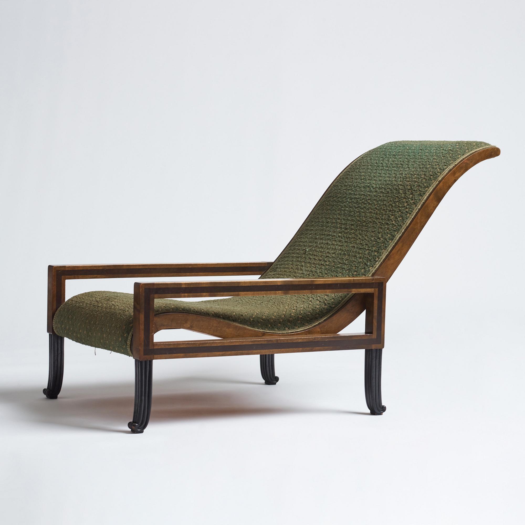 Carl Hörvik, a pair of mahogany-stained birch lounge chairs, Swedish Grace 1920s.