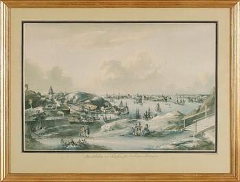 LITOGRAFISKA TRYCK, 6 st, efter JF Martin.