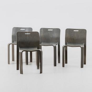 Jan Ekselius, chairs, 4 pcs, JOC Möbler, Vetlanda, second half of the 20th century.