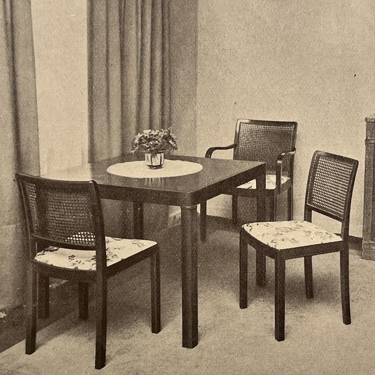 Axel Larsson, a set of three chairs model "952", Svenska Möbelfabrikerna, Bodafors, 1930s.