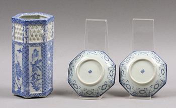 PARTI PORSLIN, 3 delar, 1900-talets början, Kina.