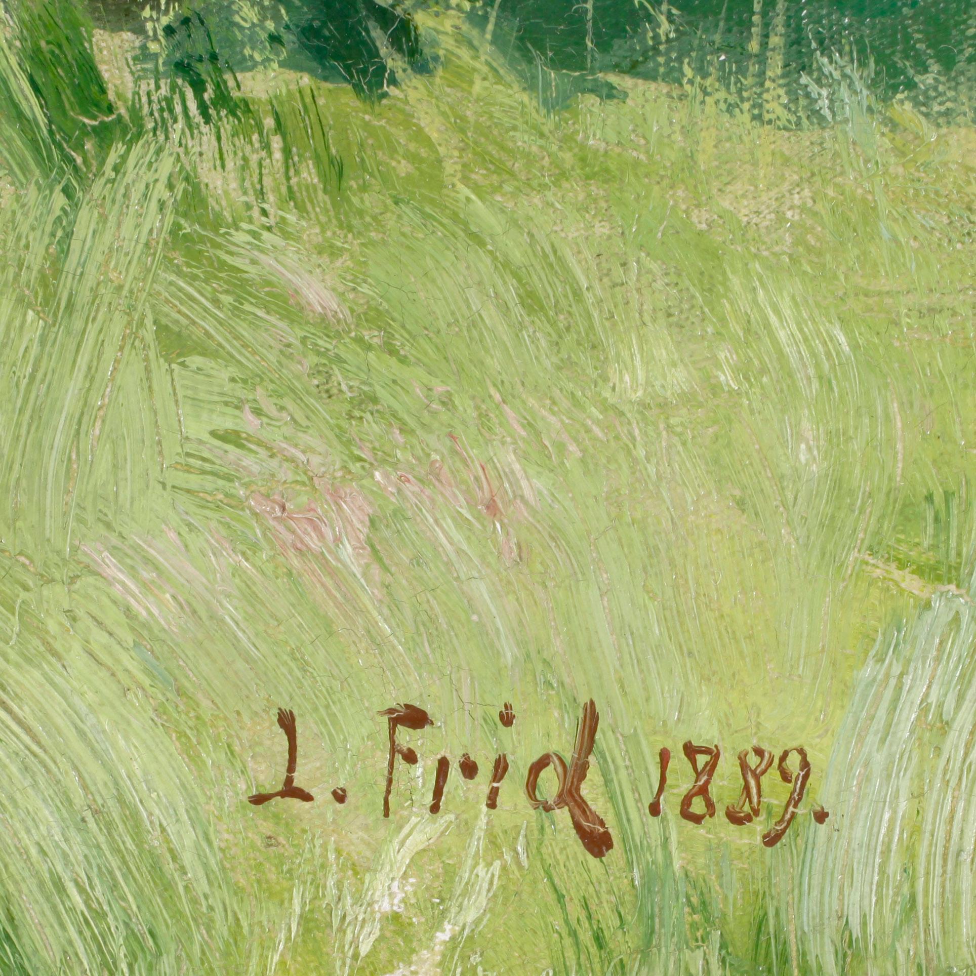LUDVIG FRID, olja på duk, signerad och daterad 1889.