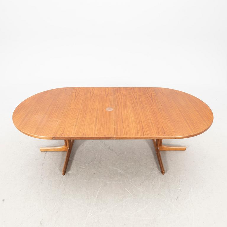 A Karl Erik Ekselius walnut dining table JOC Vetlanda 1960s.