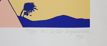 de GEER-BERGENSTRÅHLE, MARIE-LOUISE, färglitografi, sign o dat 1976, numr 99/245.
