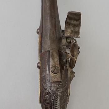 A 19th century flintlock pistol probably from the Ottoman Empire.