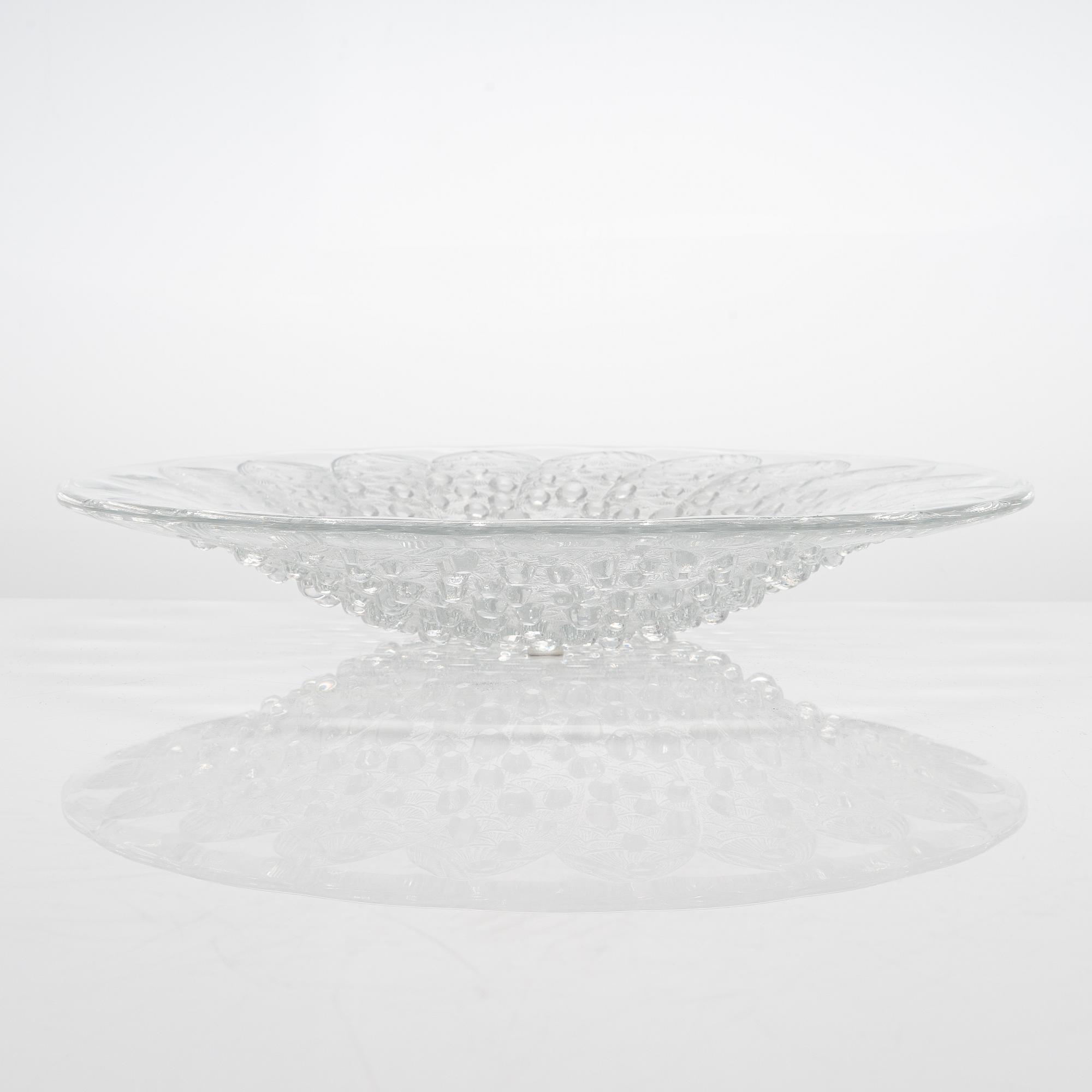 A crystal serving 'Roscoff' bowl, Lalique, France, second half of the 20th century.
