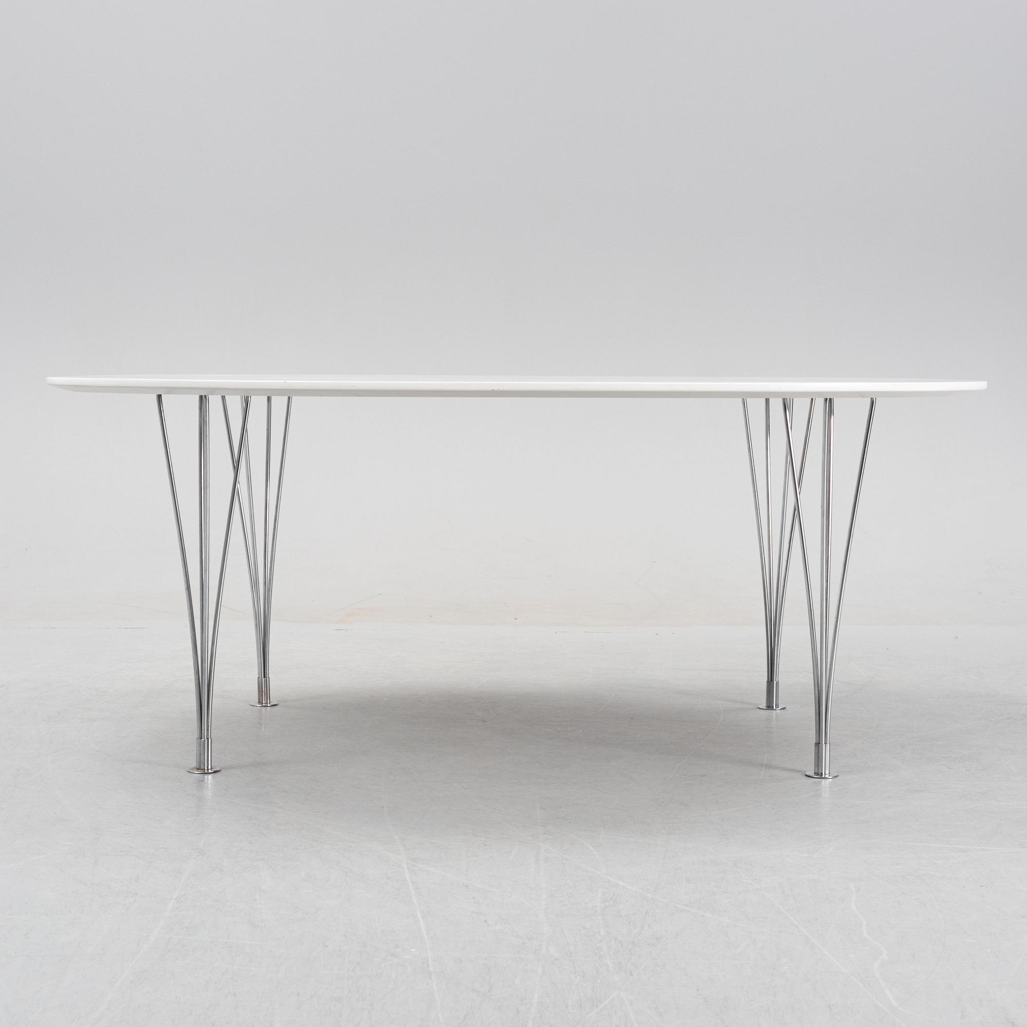 Bruno Mathsson & Piet Hein, a 'Superellips' dining table, Mathsson International, Värnamo.