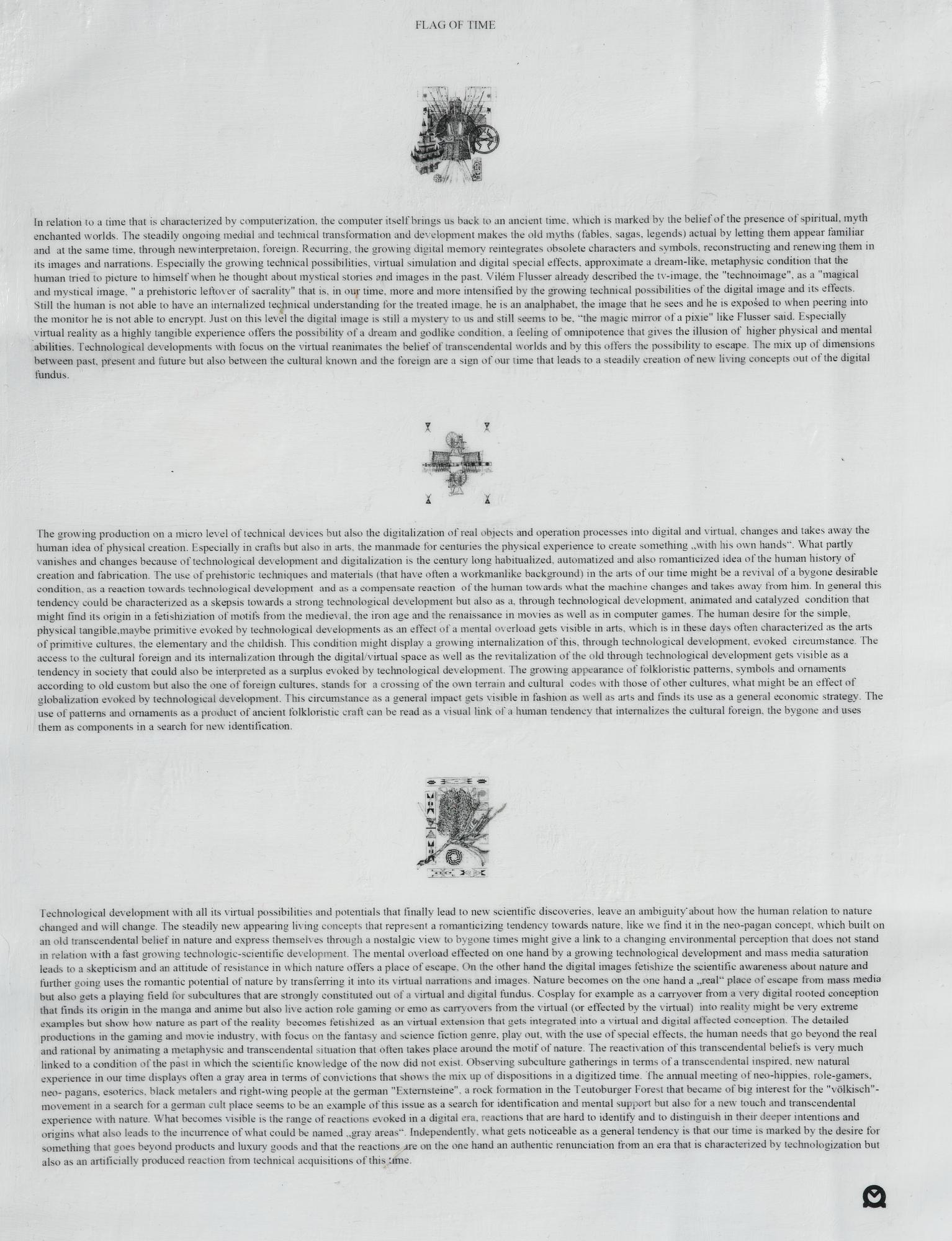 Veit Laurent Kurz, "Untitled #4 (Flag of Time Text Painting)".