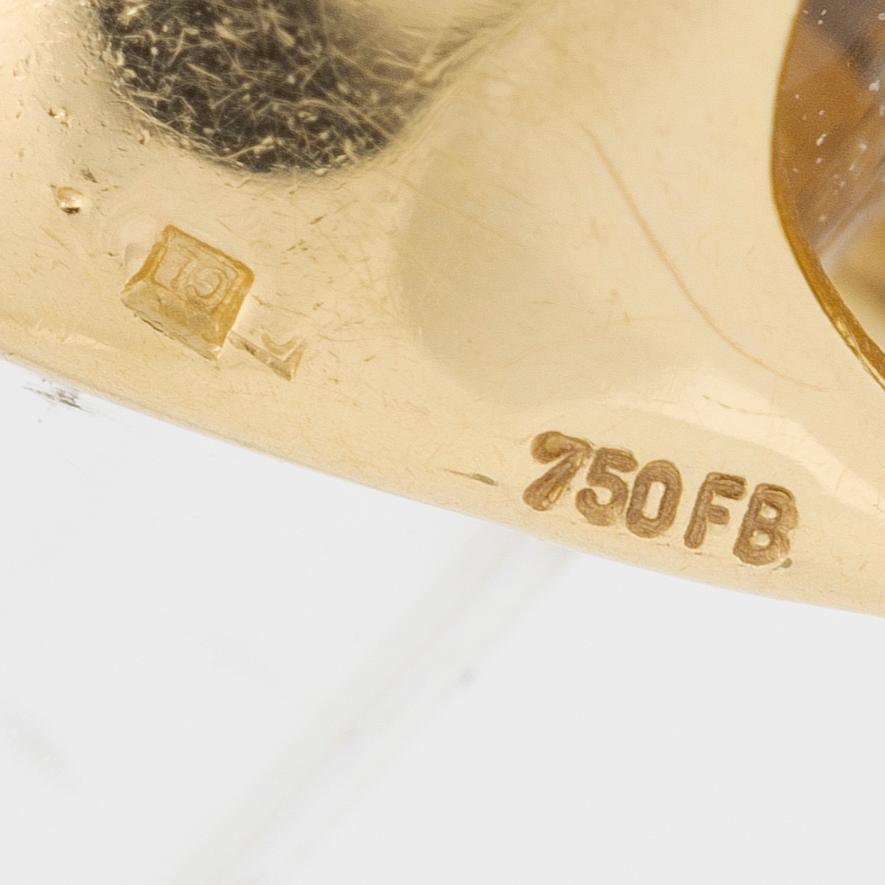 Ring och hängsmycke, 18K guld med ametister och åttkantslipade diamanter.