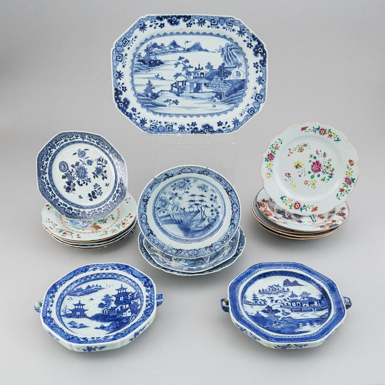 A group of export porcelain, Qing dynasty, 18/19th Century.