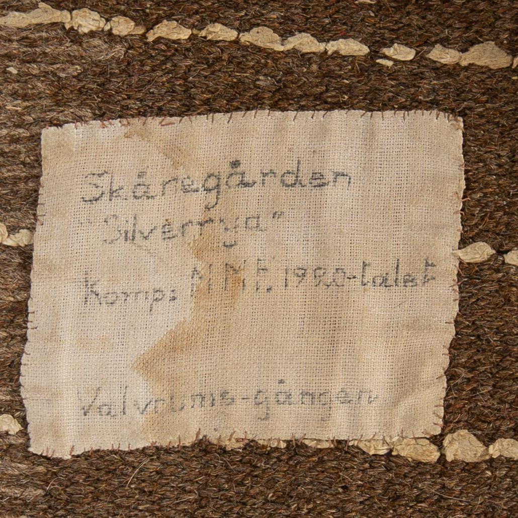 Märta Måås-Fjetterström, according to lable, A Swedish 1920s flat weave 122 x 74 cm.