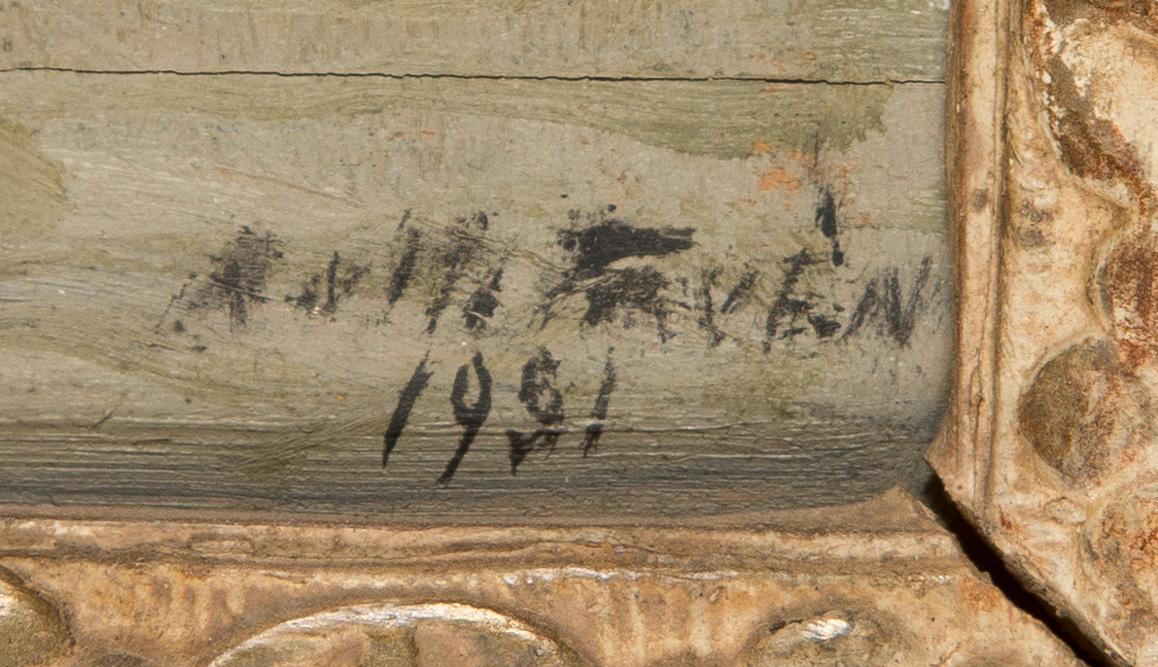 Antti Favén, olja på pannå, signerad och daterad 1931.
