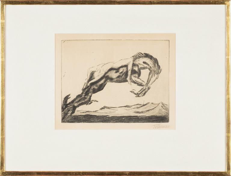 Axel Törneman, etching, signed.
