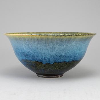 CARL-HARRY STÅLHANE, a unique large stoneware bowl, Rörstrand, Sweden 1960's.