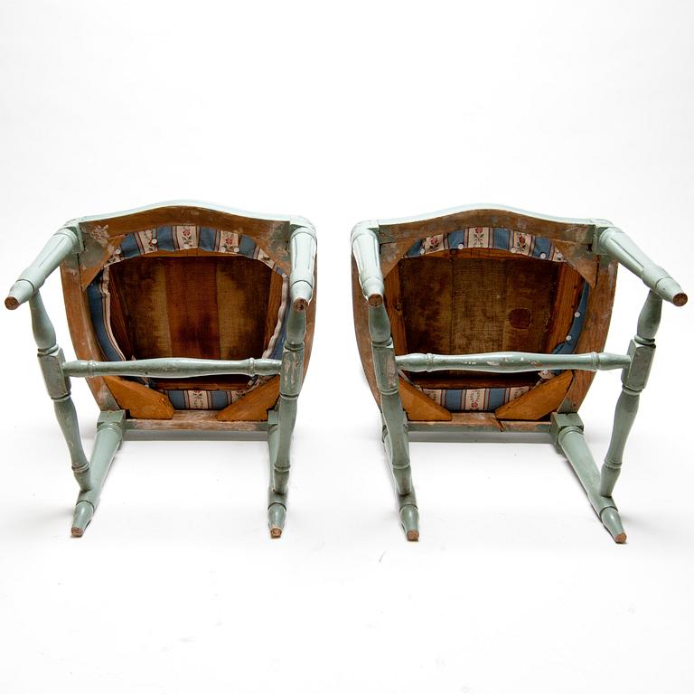 STOLAR, ett par, gustaviansk stil, 1800-tal.