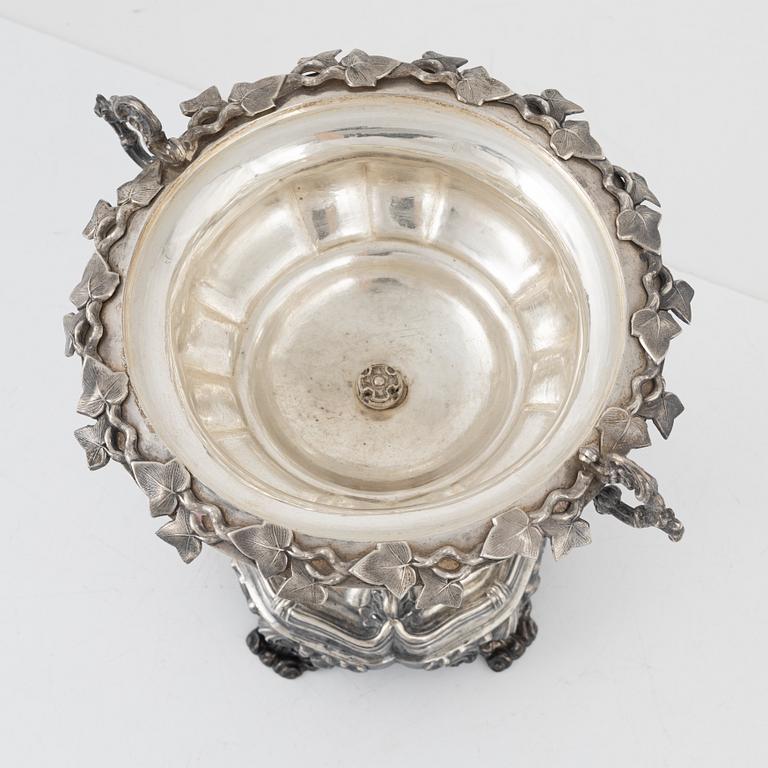 Gustaf Möllenborg, sockerskål, silver, Stockholm 1849.