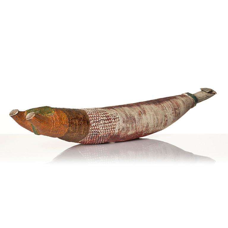 Bengt Berglund, a stoneware sculpture of a resting figure, Gustavsbergs Studio 1960s-70s.