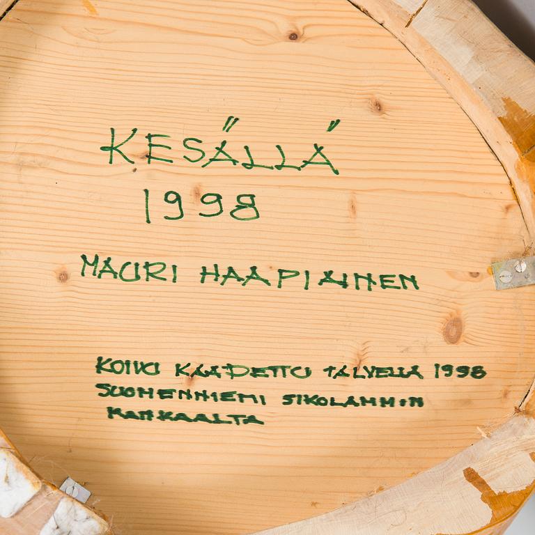 Mauri Haapiainen, a late 20th century masur birch chair and stool.