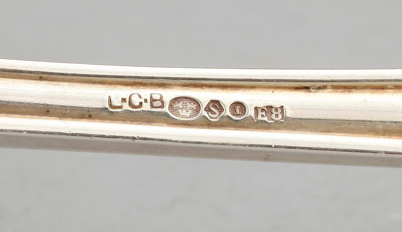 PARTI BESTICK, 17 stycken, silver, L C Bökman, Stockholm, 1931.