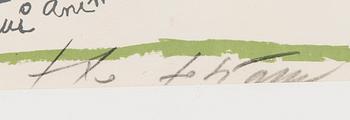 Lithograph, signed and marked E.A.
