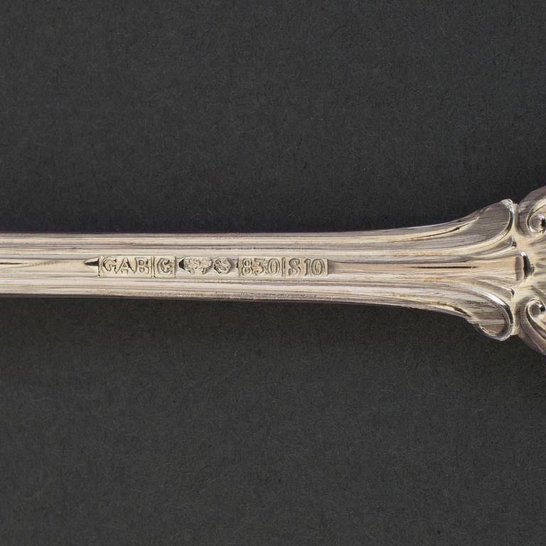 BESTICKSERVIS, 43 delar, silver, "Olga". GAB, 1900-tal.