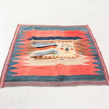 Matta Afshar sofreh "Khurshid Khanum" antik ca 140x144 cm.