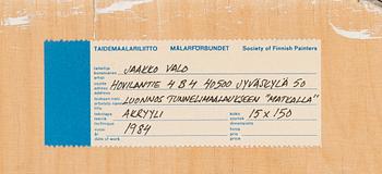 Jaakko Valo, akryl på pannå, 2 st, osignerade.