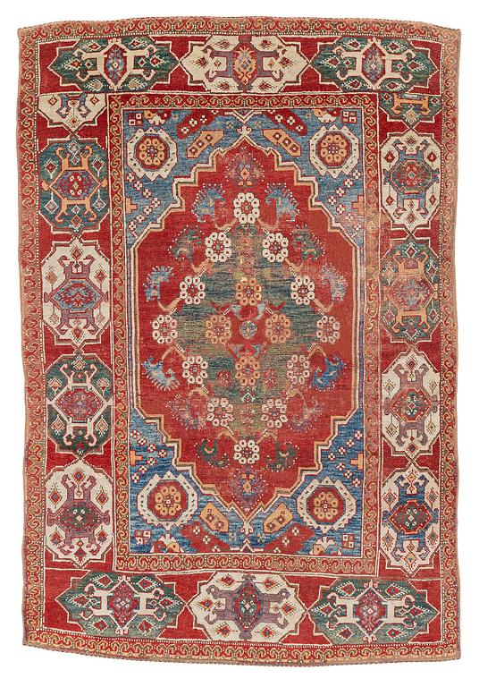 A 'Transylvanian' double-nische rug West Anatolian, 18th century, c. 190 x 130 cm.