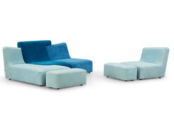 128. Philippe Nigro, a set with sofa and easy chair, 6 pieces, "Confluences", Ligne Roset, France, 2000s.