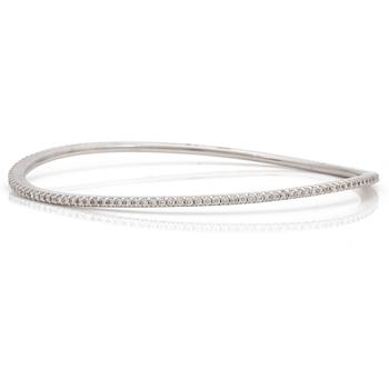 A brilliant cut diamond "Love bracelet" bangle by Ole Lynggard.