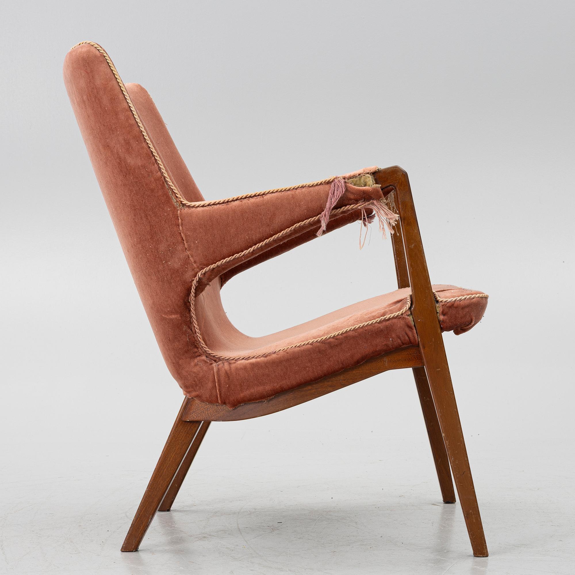 Carl Cederholm, fåtölj, Swedish Modern, Stil & Form, Stockholm, 1940-50-tal.