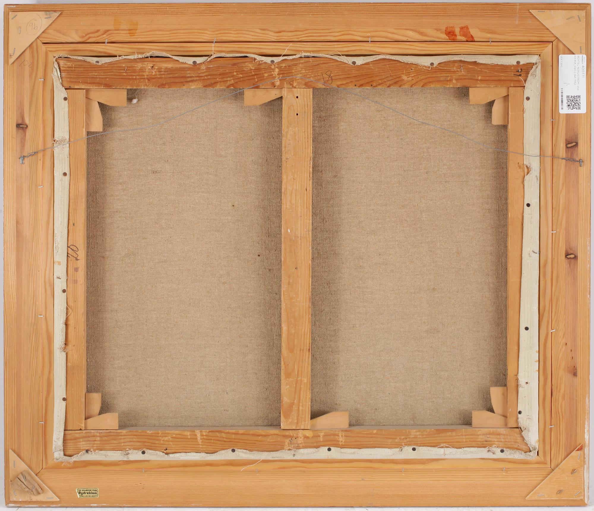 BERTEL BERTEL NORDSTRÖM, olja på duk, sign o dat 1942.