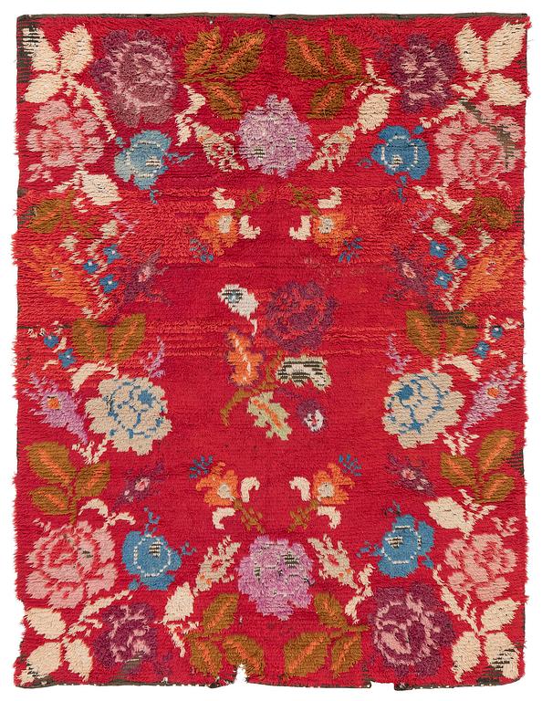 A knotted pile bed cover, Sweden-Finland, late 18th century/early 19th century, c. 184 x 138 cm.