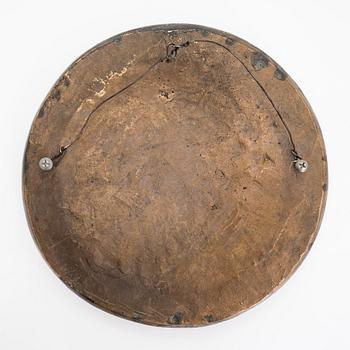 Relief, bronze, signed R.R.