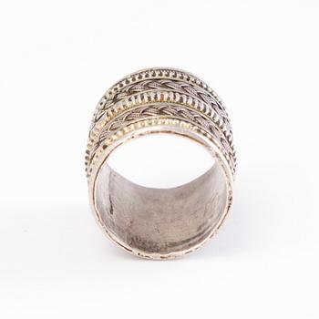 Four silver RINGS, India before 1960's.