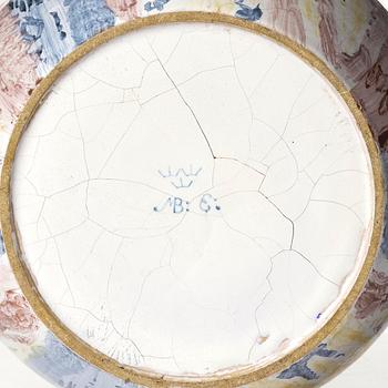 A Swedish faience 'trompe-l'œil' jar, Marieberg, 1758-66.