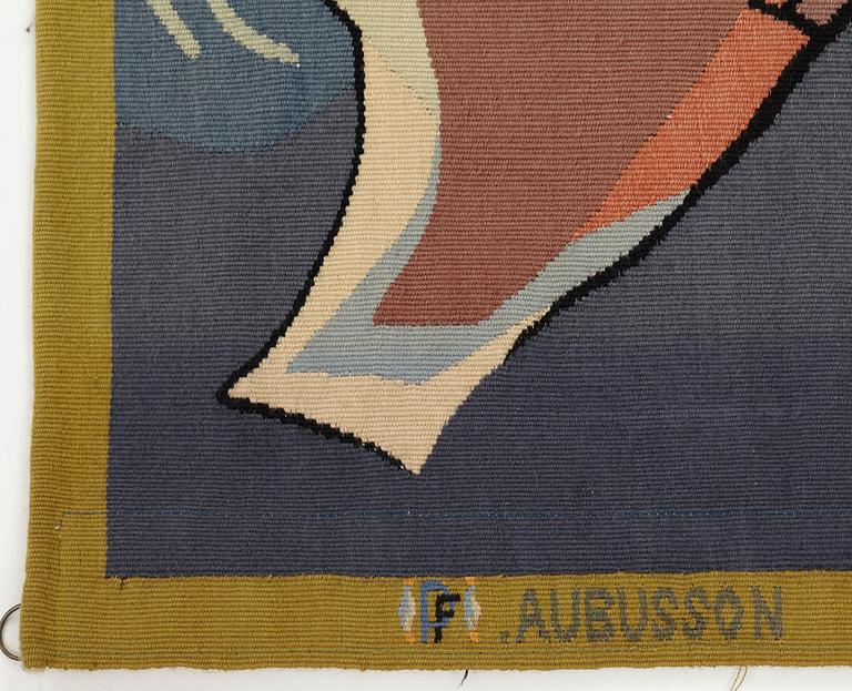 Lars Gynning, A TAPESTRY, "Havsfiskar", tapestry weave, ca 183,5-184,5 x 121-122 cm, signed PF AUBUSSON GYNNING, the 1950's.