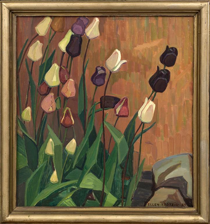 ELLEN TROTZIG, oil on canvas, signed and dated -29.