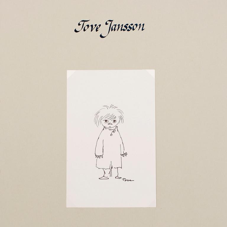 TOVE JANSSON, 4 tuschteckningar, sign Tove.