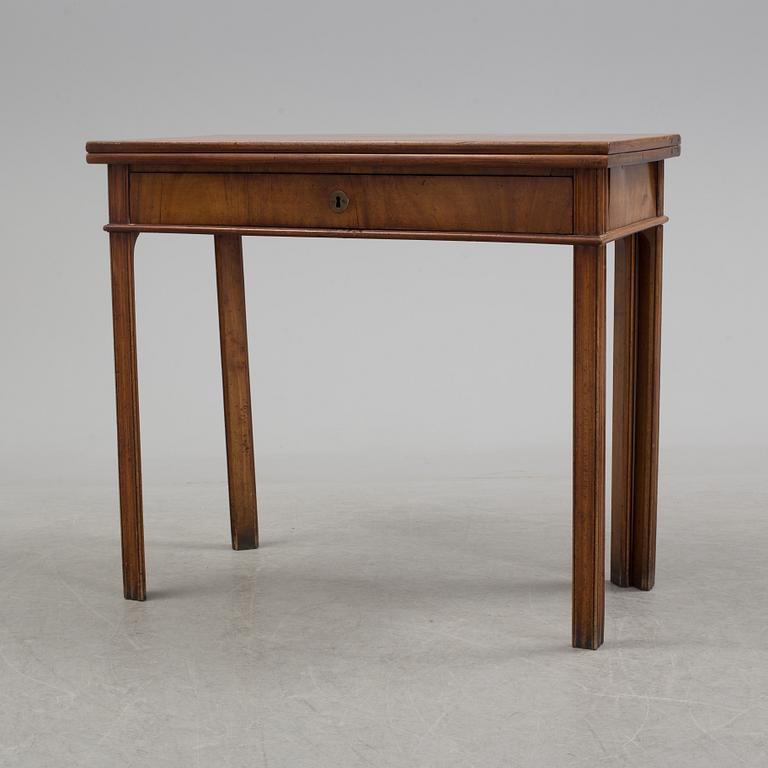 A late Gustavian games table, early 1800s.